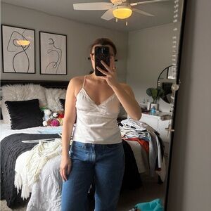 Princess Polly White Satin and Lace Cami!